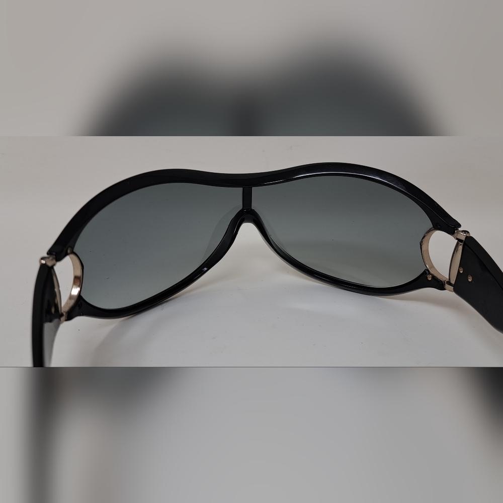 Gucci Women's Sunglasses Vintage Y2K Wrap Black Gray Gold Horsebit GG2561/S - Picture 14 of 16